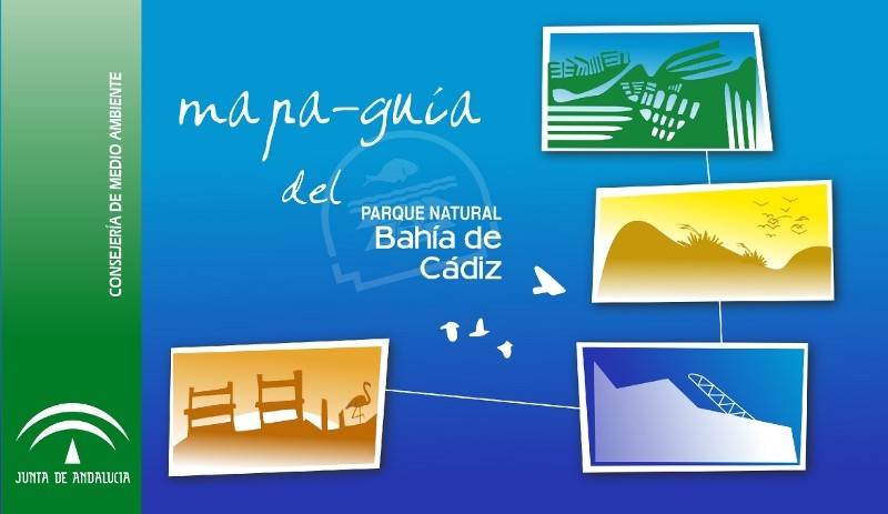 Portada del mapa guía del Parque Natural Bahía de Cádiz.